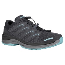 Lowa Hiking Shoes Maddox Low GTX (Multifunction, Textile/Synthetic, waterproof) graphite grey/light blue Women